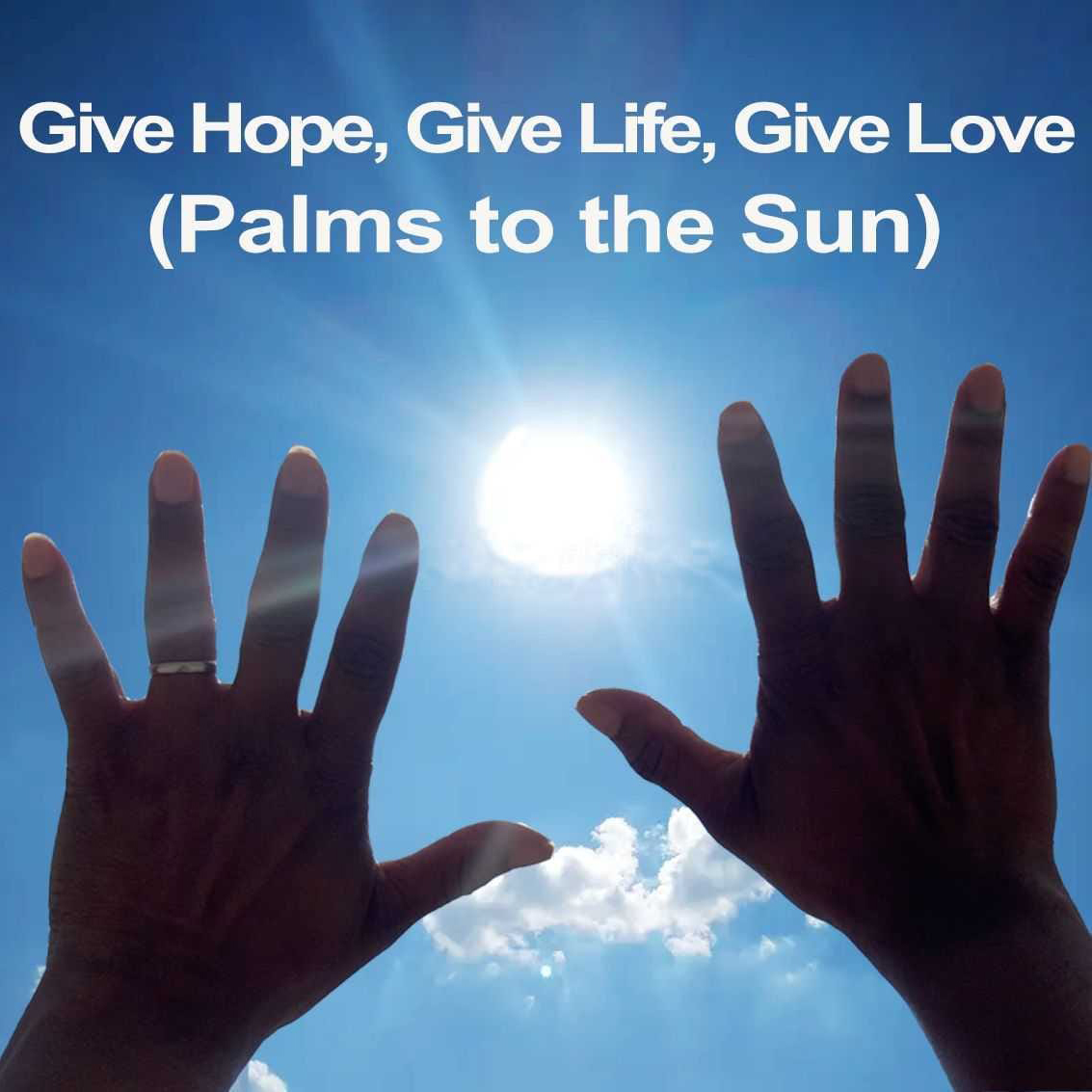 GIVE HOPE, GIVE LIFE, GIVE LOVE (Palms to the Sun) artwork
